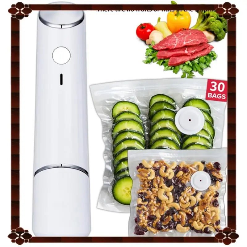 24 - Hour Delivery Portable Vacuum Sealer Machine - Compact Food Sealer 1SET, Powerful Handheld Vacuum Sealer For Food Seal Meal Sav - GadgifyLab