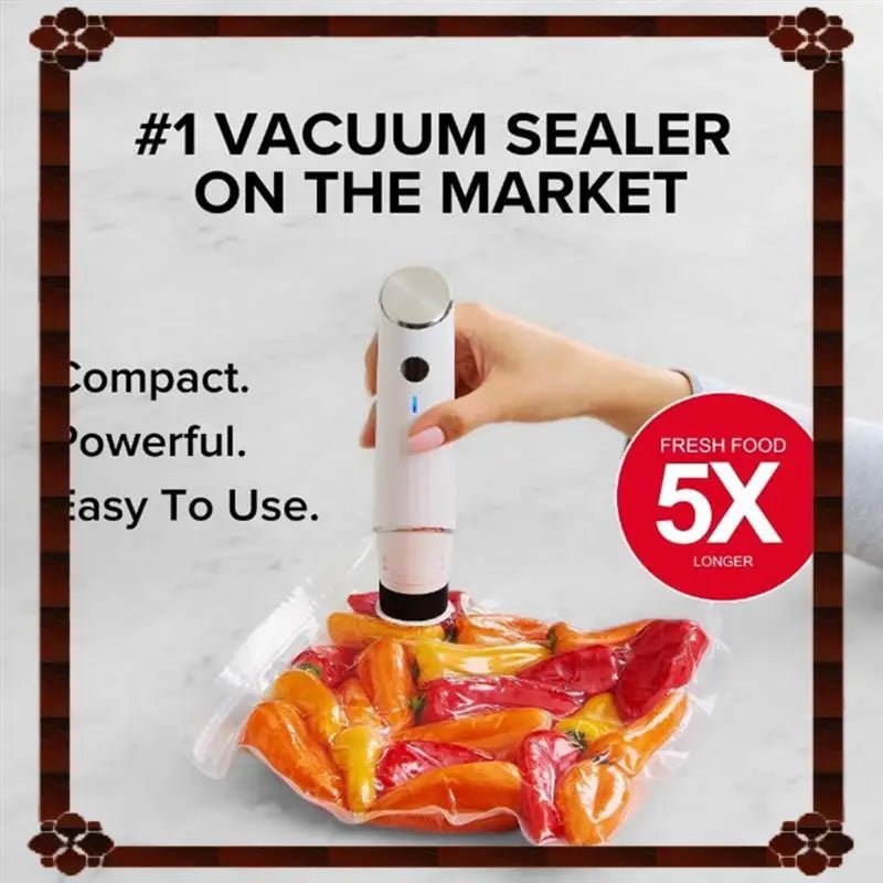 24 - Hour Delivery Portable Vacuum Sealer Machine - Compact Food Sealer 1SET, Powerful Handheld Vacuum Sealer For Food Seal Meal Sav - GadgifyLab