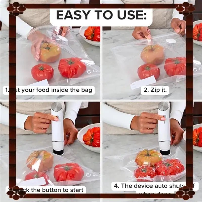 24 - Hour Delivery Portable Vacuum Sealer Machine - Compact Food Sealer 1SET, Powerful Handheld Vacuum Sealer For Food Seal Meal Sav - GadgifyLab