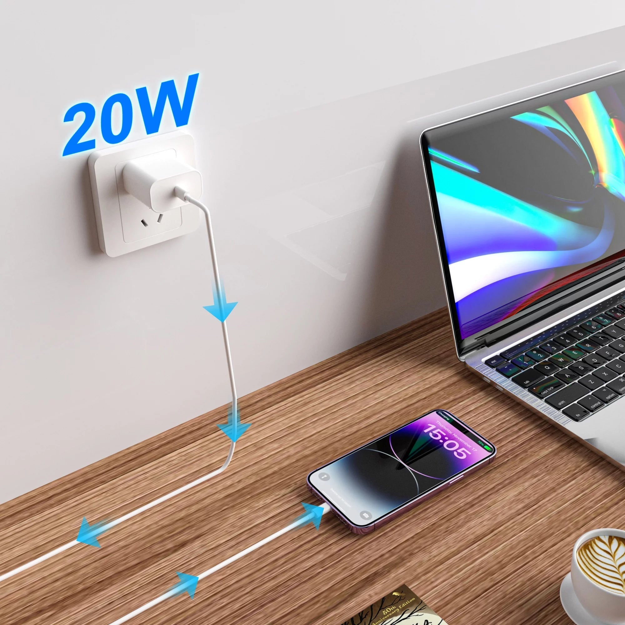 2Pack 20W Type C Charger Block with 6Ft USB C to L Cable, PD Fast Charger Compatible with Iphone, Ipad, Ipod - GadgifyLab