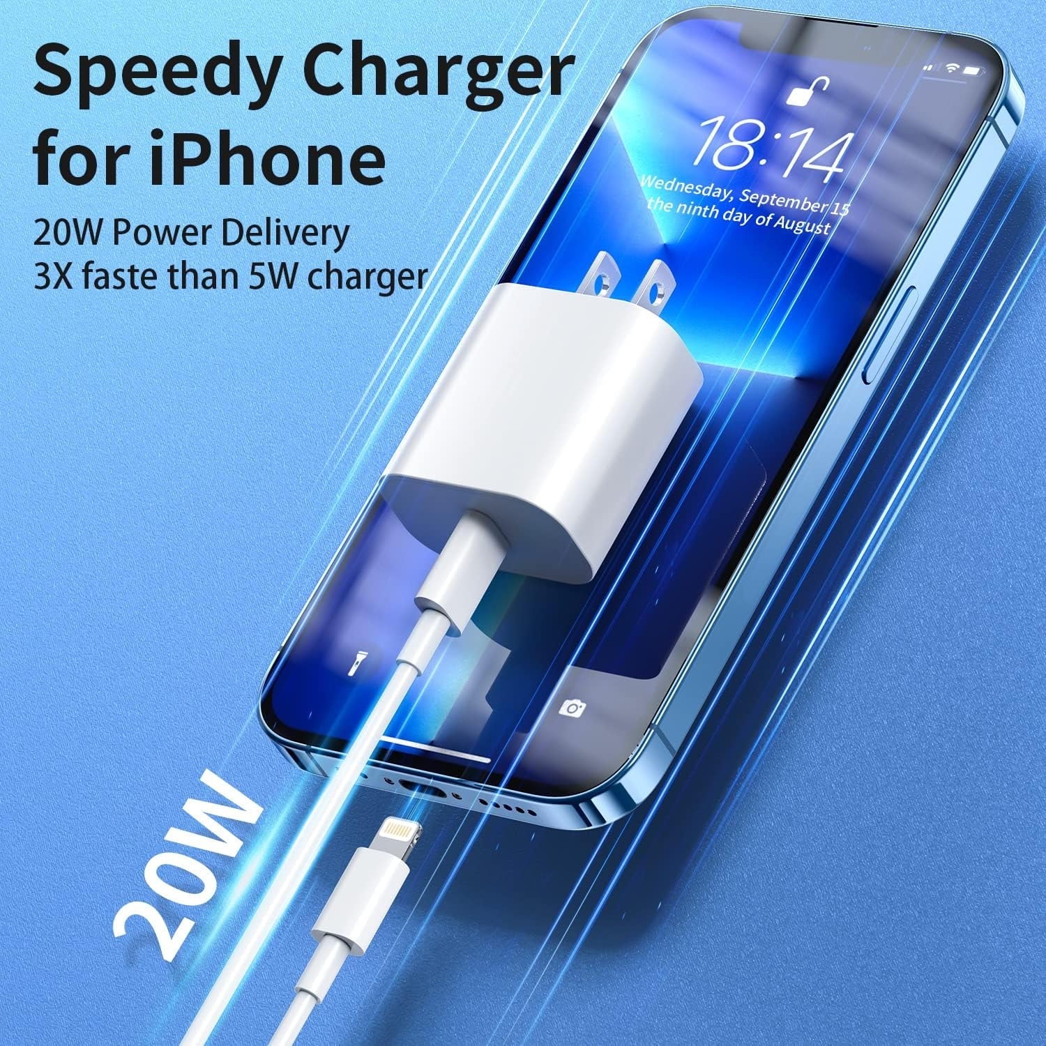 2Pack 20W Type C Charger Block with 6Ft USB C to L Cable, PD Fast Charger Compatible with Iphone, Ipad, Ipod - GadgifyLab