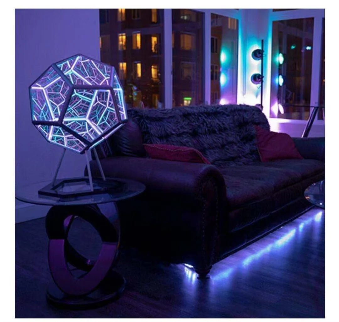 3D Cube Light Creative Cool Infinite Dodecahedron Nightlight Colorful Art Light USB Nightlight Girls Birthday Christmas Gift - GadgifyLab