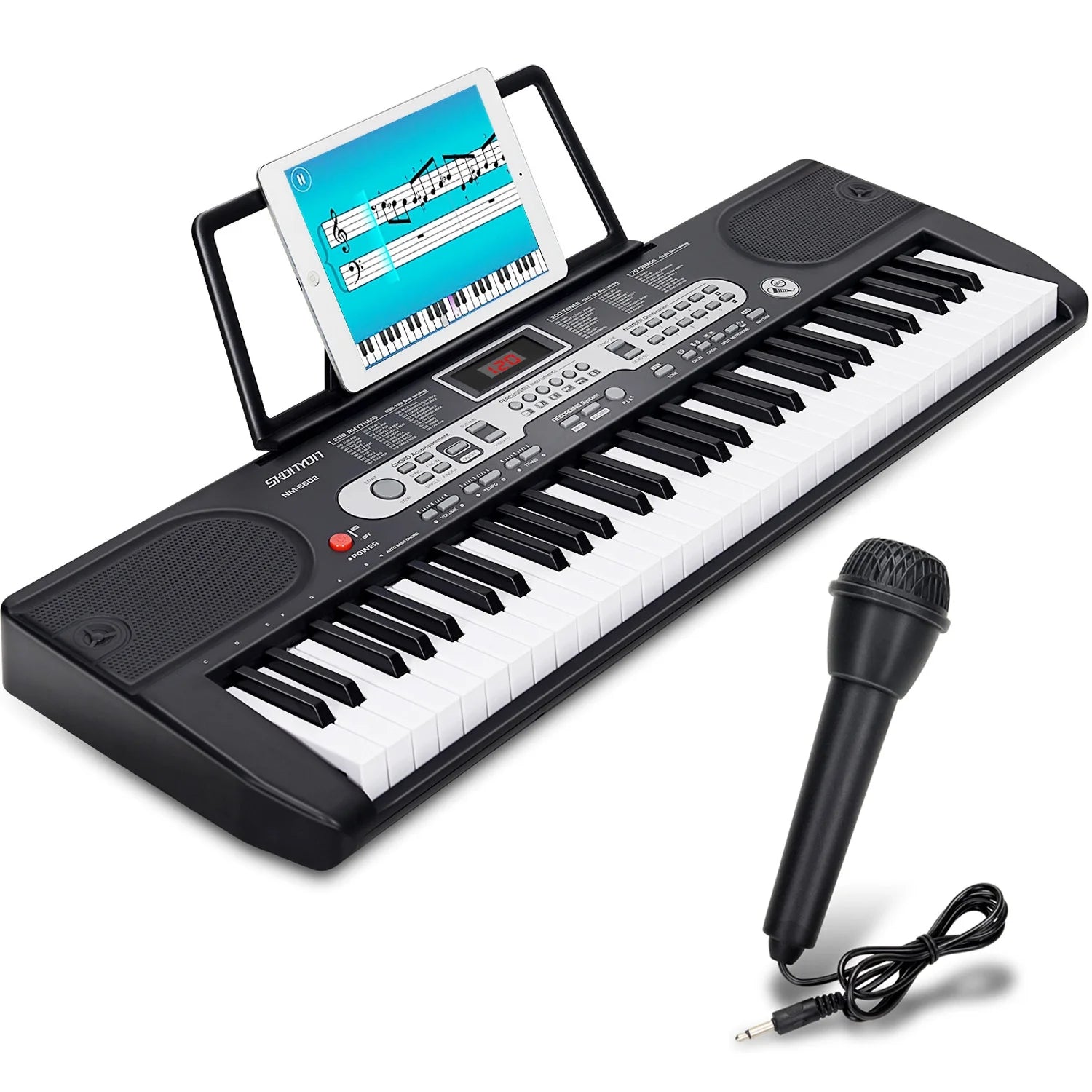 61 Key Piano Keyboard Portable Electric Keyboard with Microphone - GadgifyLab