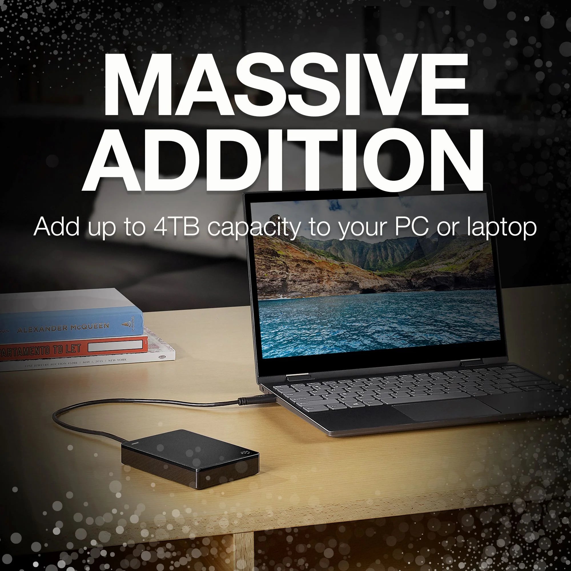 Backup plus Portable 4TB External USB 3.0 Hard Drive - Black - GadgifyLab