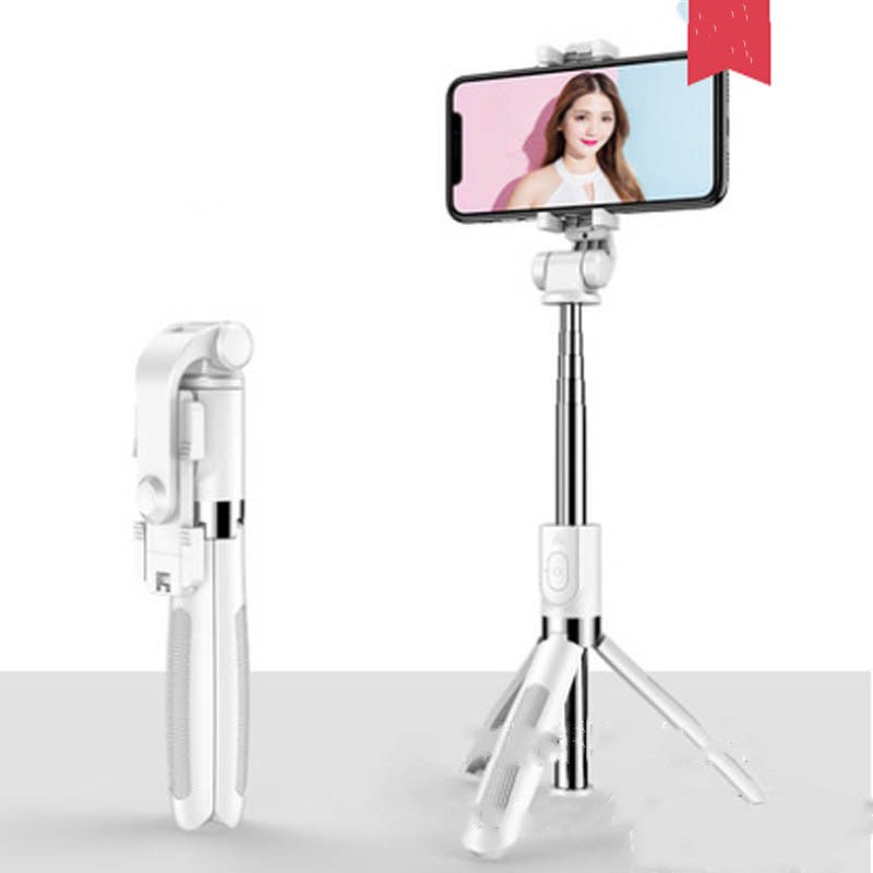 Compatible with Apple, Tripod Selfie Stick Mobile Universal Live Triangle Bracket One Bluetooth Selfie Artifact - GadgifyLabPhone Accessories