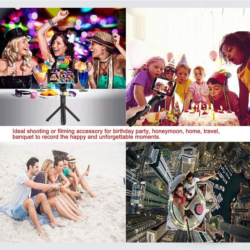 Compatible with Apple, Tripod Selfie Stick Mobile Universal Live Triangle Bracket One Bluetooth Selfie Artifact - GadgifyLabPhone Accessories