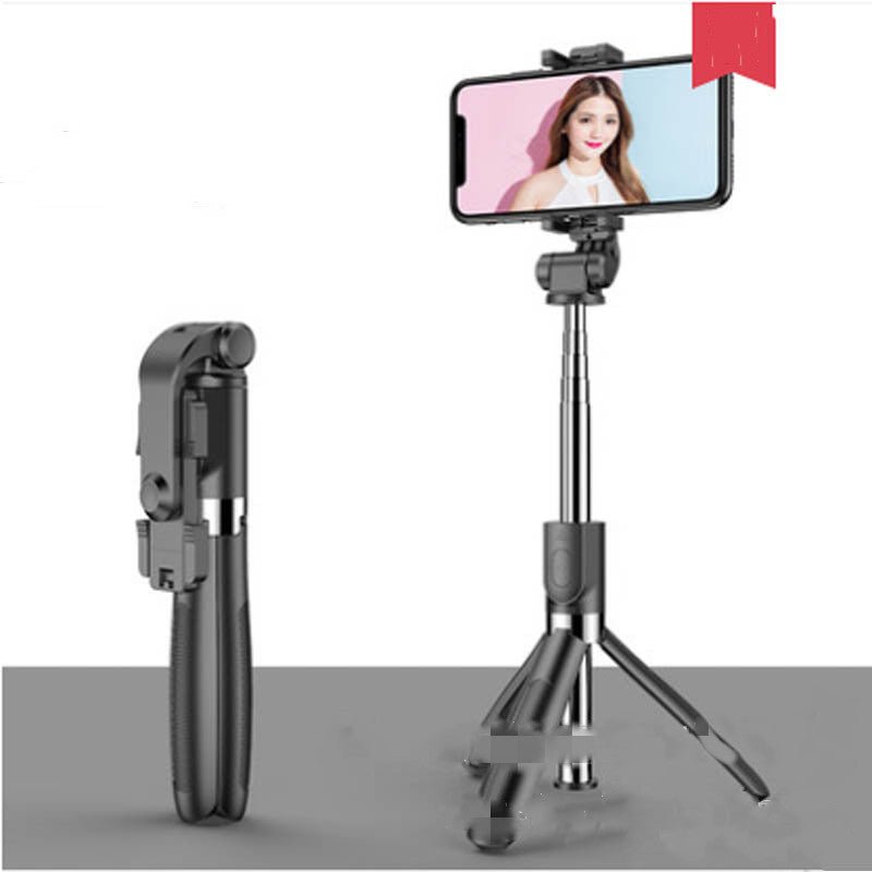 Compatible with Apple, Tripod Selfie Stick Mobile Universal Live Triangle Bracket One Bluetooth Selfie Artifact - GadgifyLabPhone Accessories