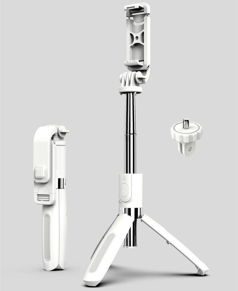 Compatible with Apple, Tripod Selfie Stick Mobile Universal Live Triangle Bracket One Bluetooth Selfie Artifact - GadgifyLabPhone Accessories
