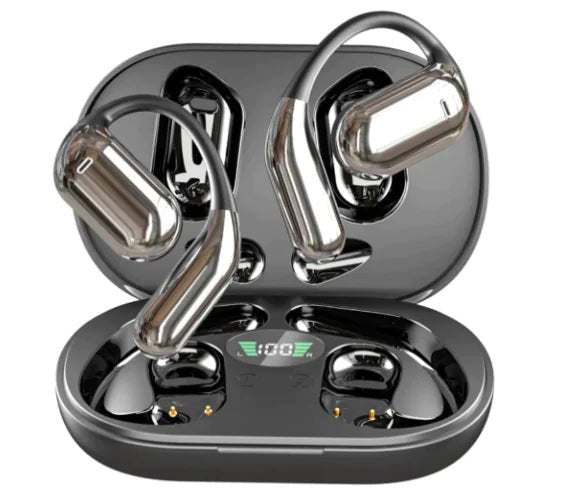Ear - Mounted Bluetooth Headset with LED Display (One Set) - GadgifyLab