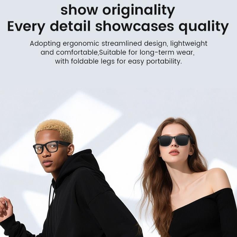 Experience the Future with Evomi Touch - Control Bluetooth Smart Glasses - HD Camera, Wireless Connectivity, and Dual Interchangeable Lenses for Day and Night Use - GadgifyLab