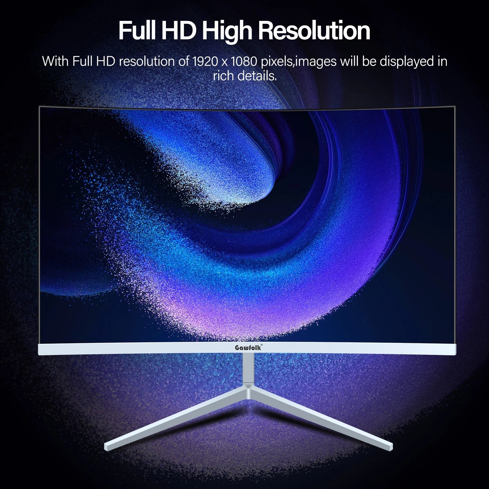 Gawfolk 24 Inch Business PC Monitor 1080P 100HZ Refresh Rate Gaming Computer Display - GadgifyLab