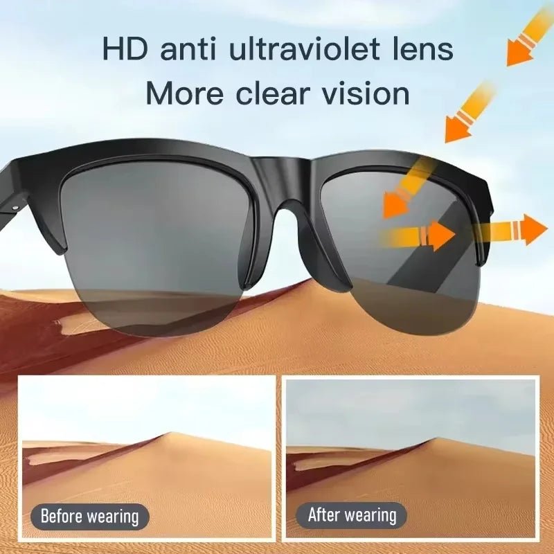 Good New Smart Sunglasses Glasses Bluetooth Call AI Intelligent Headphones HIFI Blue Light Waterproof Anti - UV For Men Women Gift - GadgifyLab