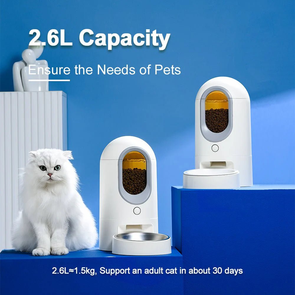 HEYBO Automatic Cat Feeder Timed Cat Food Dispenser Wifi with APP Control for Remote - GadgifyLab