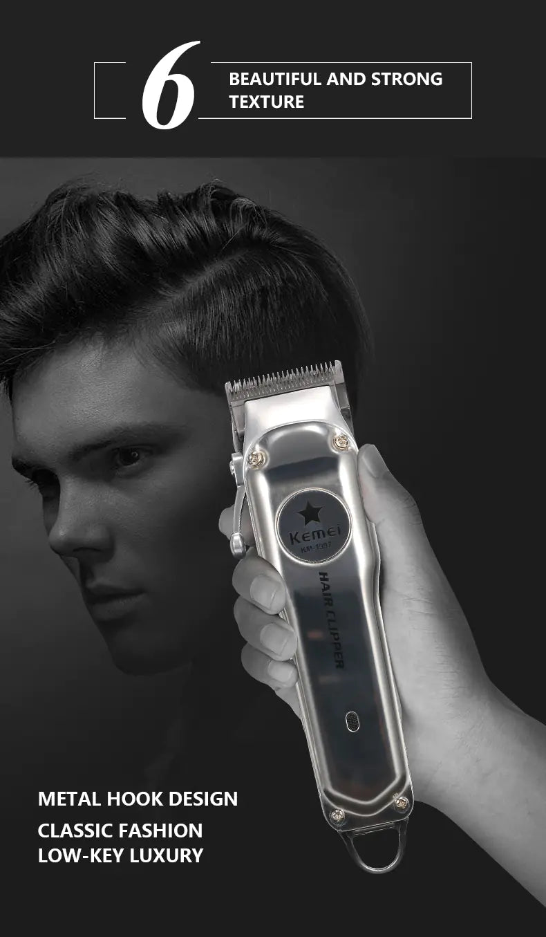Kemei Rechargeable Electric Hair Clipper for Men - GadgifyLab