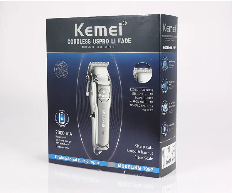 Kemei Rechargeable Electric Hair Clipper for Men - GadgifyLab