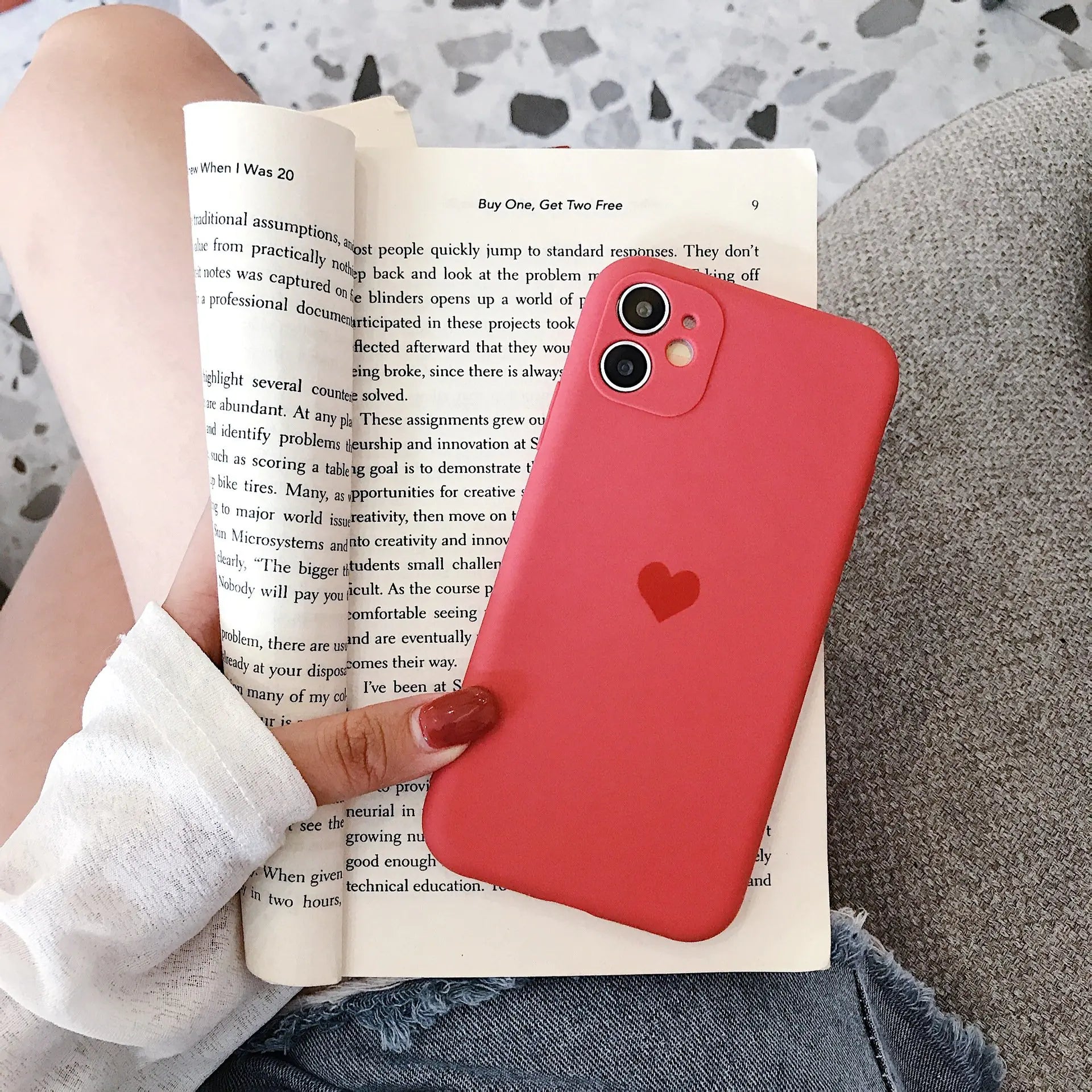 Liquid Heart Frosted Phone Case - GadgifyLab