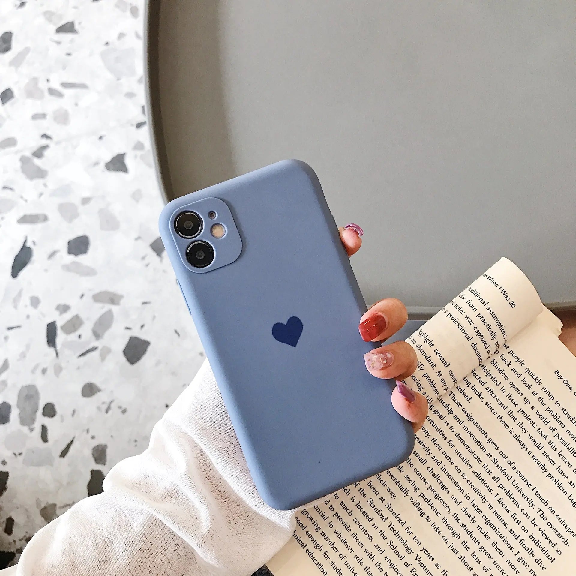 Liquid Heart Frosted Phone Case - GadgifyLab