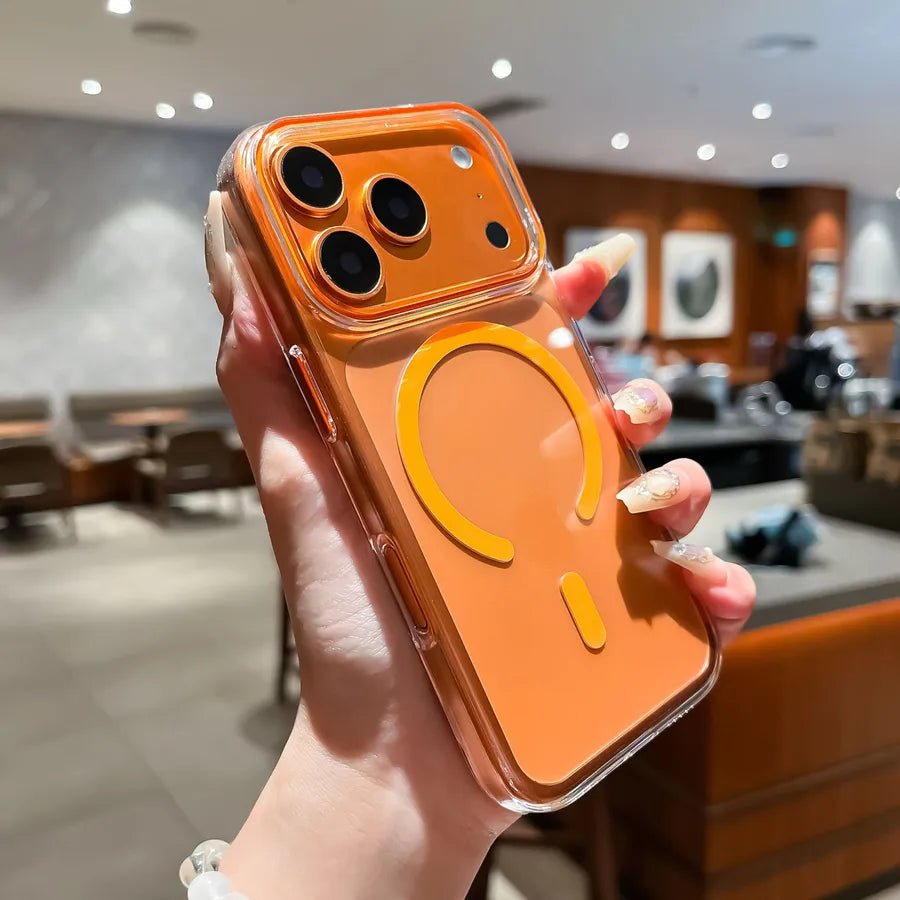 Magnetic Transparent iPhone17 Case Question Mark Anti - Fall High - End Protection Compatible With Apple 16 15 Pro Max - GadgifyLab