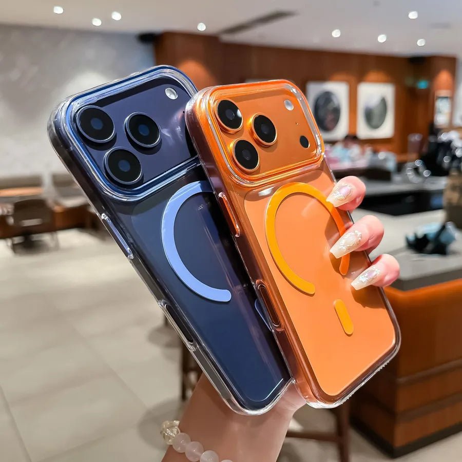 Magnetic Transparent iPhone17 Case Question Mark Anti - Fall High - End Protection Compatible With Apple 16 15 Pro Max - GadgifyLab