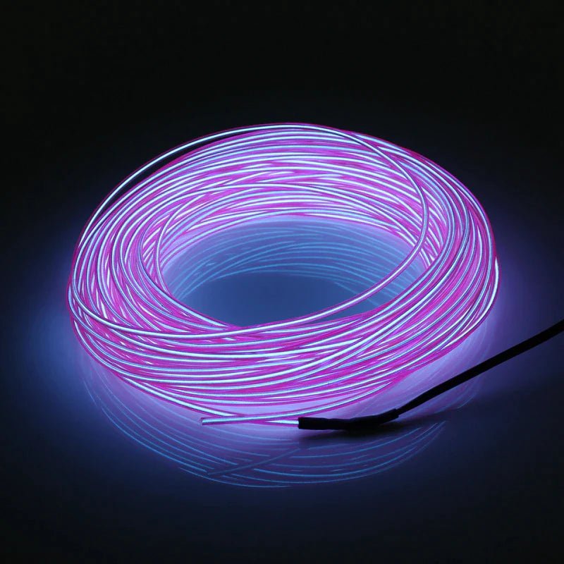 Neon LED Light Glow EL Wire String Strip Rope Tube Decor Car Party + Controller - GadgifyLab
