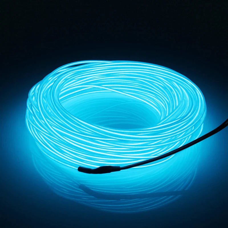 Neon LED Light Glow EL Wire String Strip Rope Tube Decor Car Party + Controller - GadgifyLab