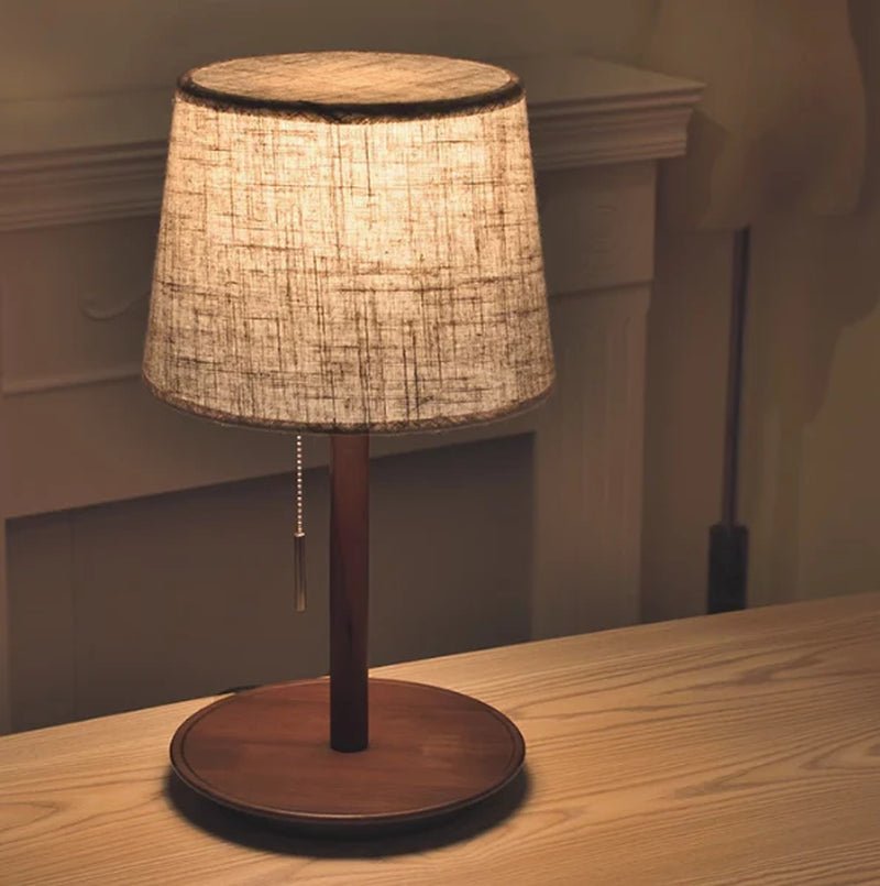 Oak Hardwood Bedroom Nightstand Light - GadgifyLab