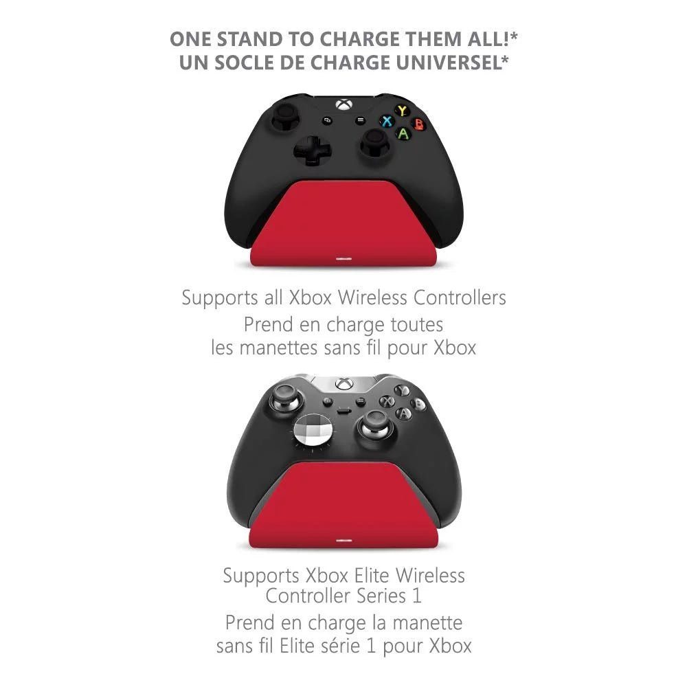 Pulse Red Universal Xbox Pro Charging Stand with 1100 Mah Rechargeable Battery, Charging Station for Xbox Series XS and Xbox One - GadgifyLab