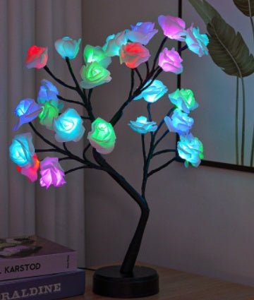 Table Lamp Flower Tree Rose Lamps Fairy Desk Night Lights USB Operated Gifts For Wedding Valentine Christmas Decoration - GadgifyLabTable Lamps