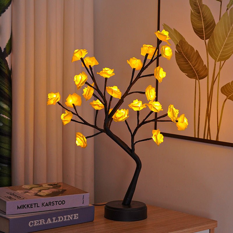 Table Lamp Flower Tree Rose Lamps Fairy Desk Night Lights USB Operated Gifts For Wedding Valentine Christmas Decoration - GadgifyLabTable Lamps