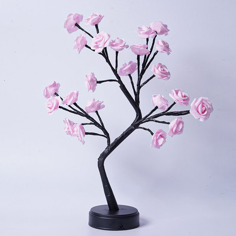 Table Lamp Flower Tree Rose Lamps Fairy Desk Night Lights USB Operated Gifts For Wedding Valentine Christmas Decoration - GadgifyLabTable Lamps