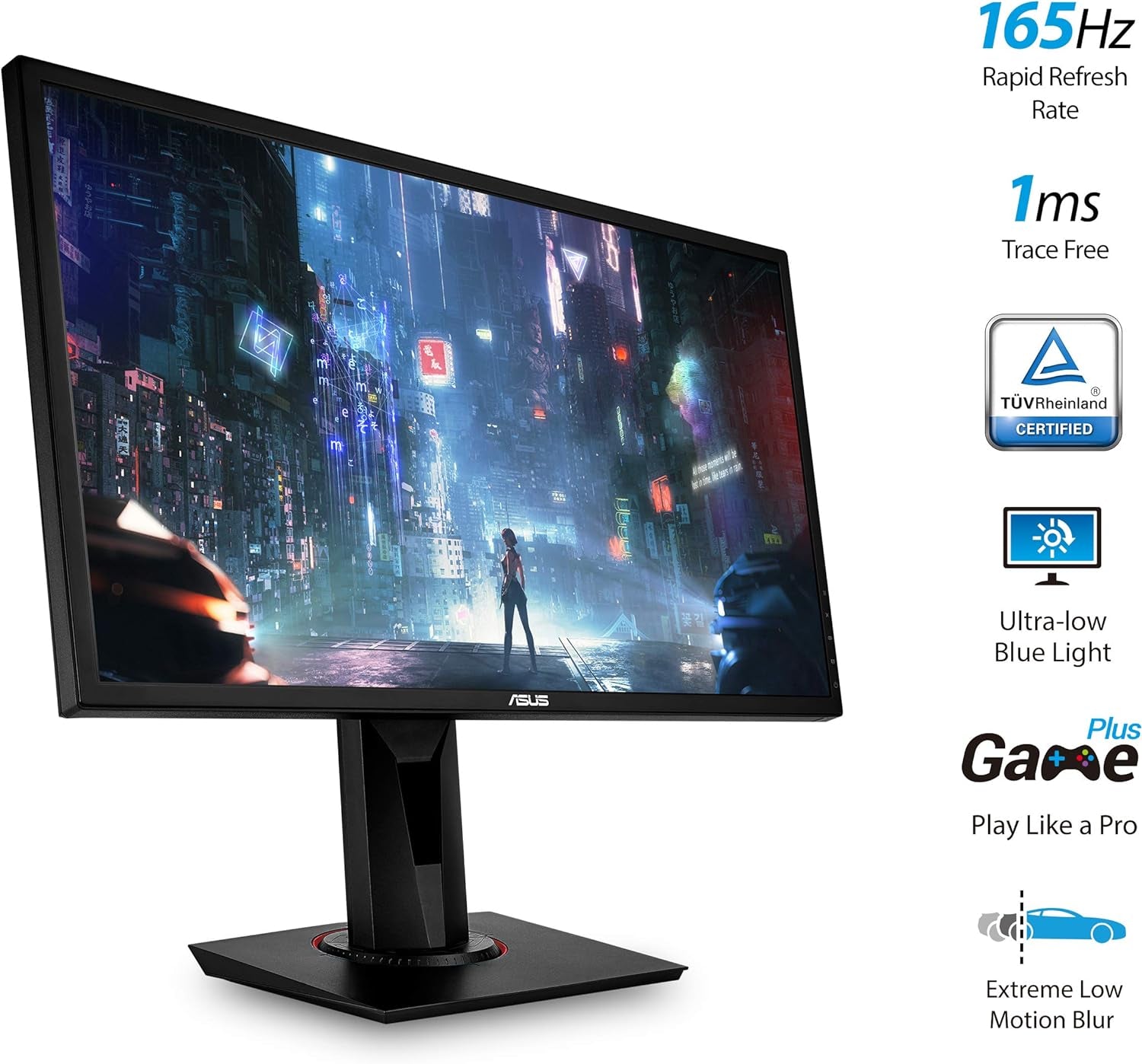 VG248QG 24" G - SYNC Gaming Monitor 165Hz 1080P 0.5Ms Eye Care with DP HDMI Dvi,Black - GadgifyLab