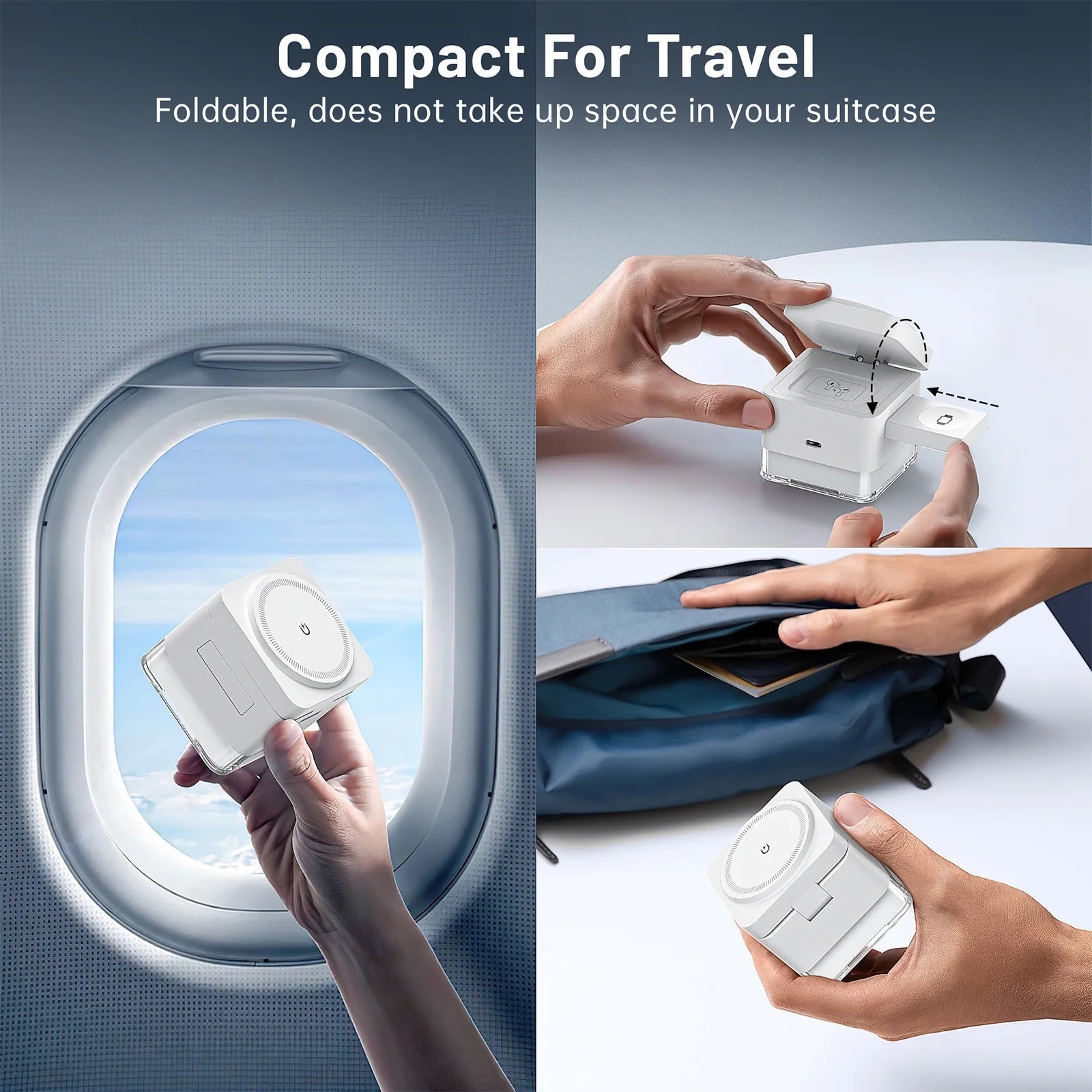 Wireless Charging Station, 3 in 1 Wireless Charger Stand for Multiple Iphone Devices, Wireless Charger for Iphone 16/15/14/13/12/Pro/Pro Max, Iwatch 10/SE/9/8/7/6/5/4/3/2, Airpods 2/3, White - GadgifyLab