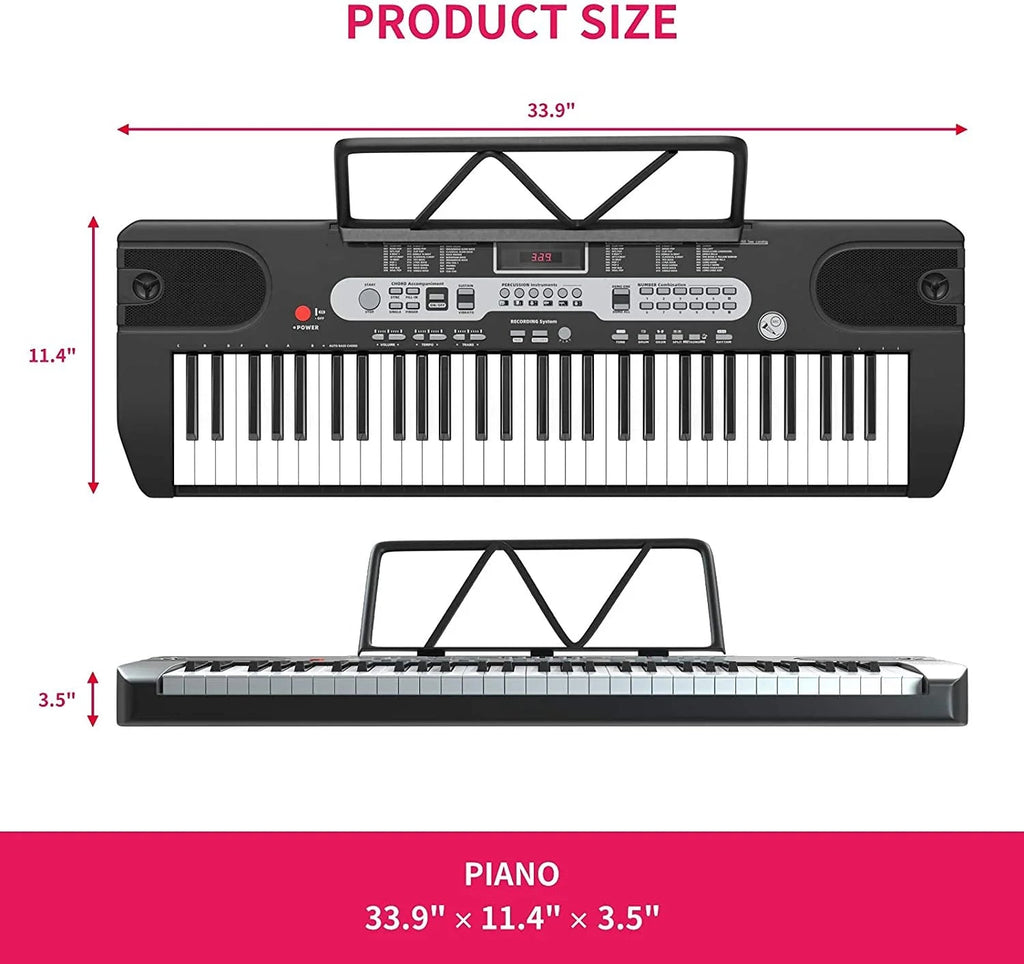 61 Key Piano Keyboard Portable Electric Keyboard with Microphone - GadgifyLab