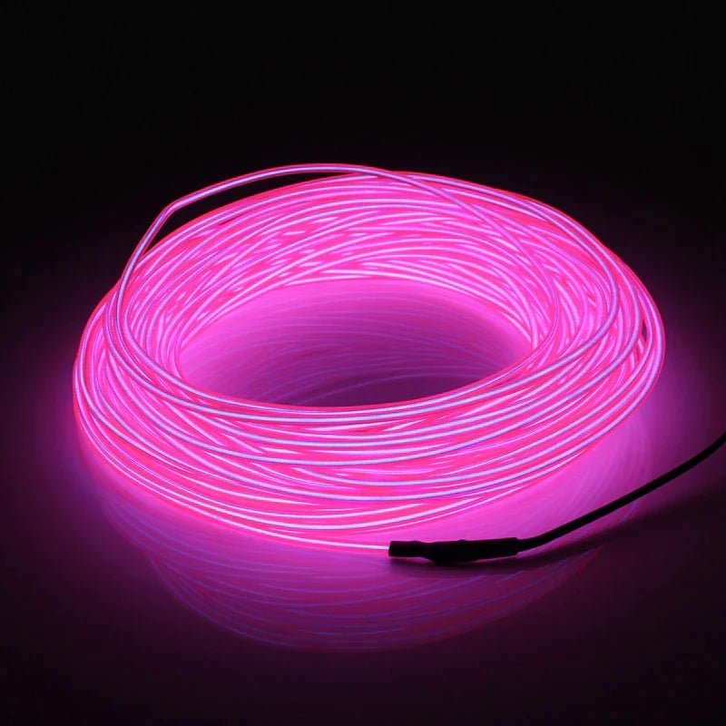 Neon LED Light Glow EL Wire String Strip Rope Tube Decor Car Party + Controller - GadgifyLab