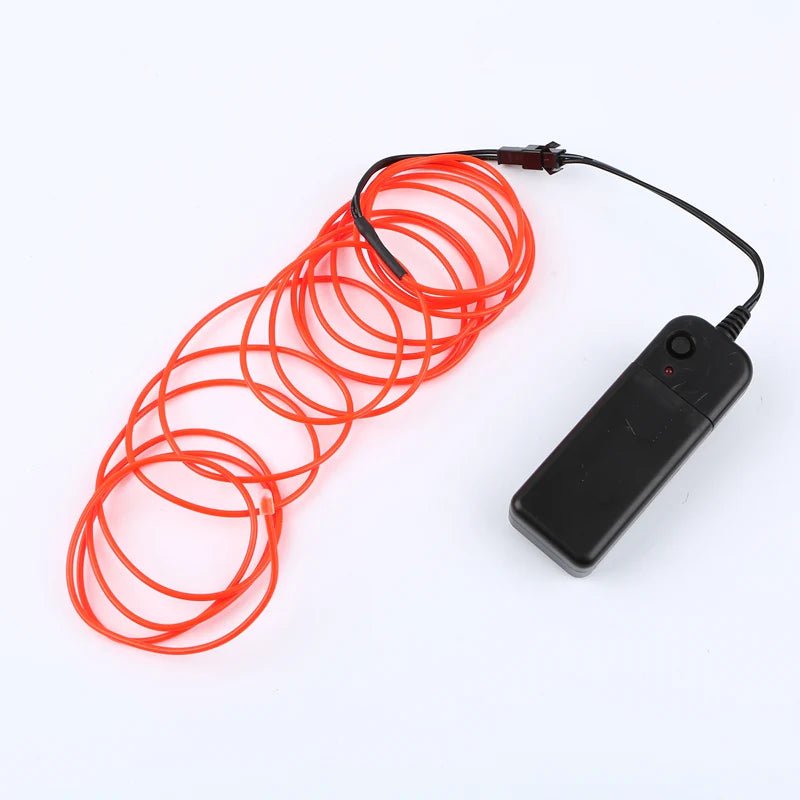 Neon LED Light Glow EL Wire String Strip Rope Tube Decor Car Party + Controller - GadgifyLab