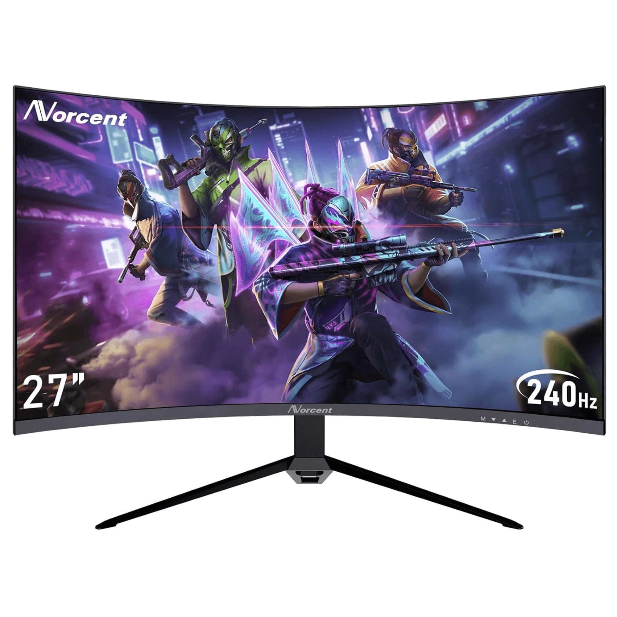 Norcent 27 - Inch FHD VA Gaming Curved Monitor with Rainbow Lights - GadgifyLab